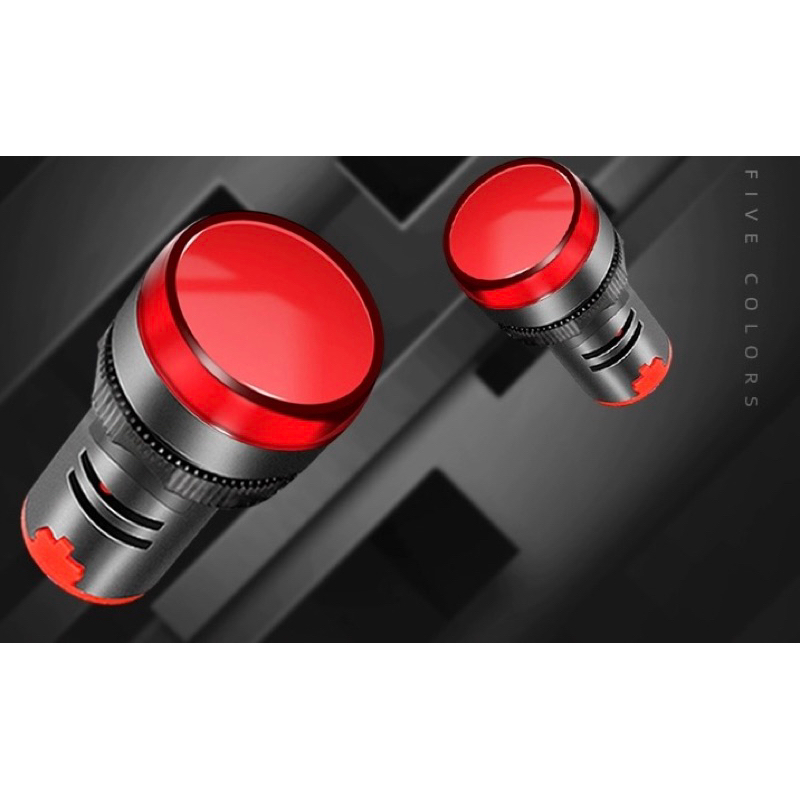 22mm 110V/220V指示燈 pilot light LED指示燈 電源指示燈  紅黃綠白指示燈 信號燈 警示燈