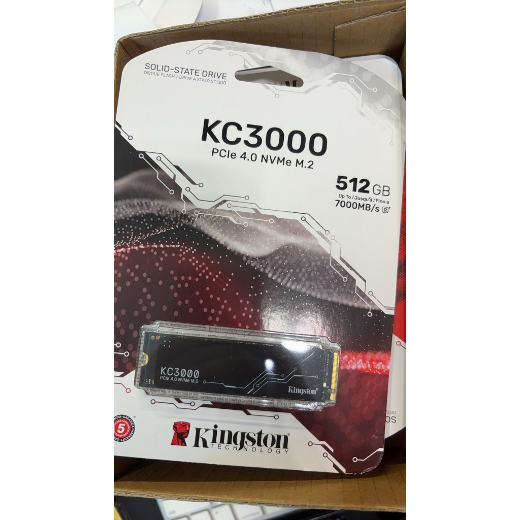 Kingston 金士頓 KC3000 512GB Gen4 M.2 PCIe SSD全新未開
