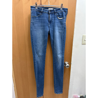 二手‼️UNIQLO 藍色 窄款 牛仔褲 26號