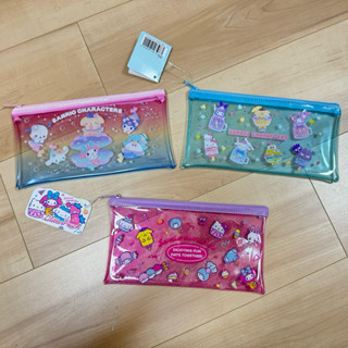 日本大創DAISO三麗鷗 透明pvc筆袋 收納袋 小物袋 萬用袋/美樂蒂 布丁狗 大耳狗 凱蒂貓 庫洛米 酷企鵝