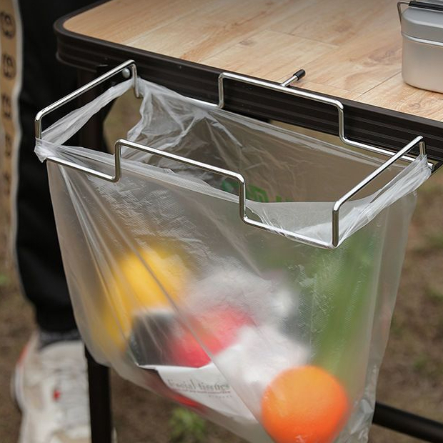 戶外野營垃圾架子 塑膠袋 露營廚房支架 固定掛式支撐 垃圾袋子桶掛架 床邊垃圾架子 桌邊垃圾架 學生用簡易垃圾架