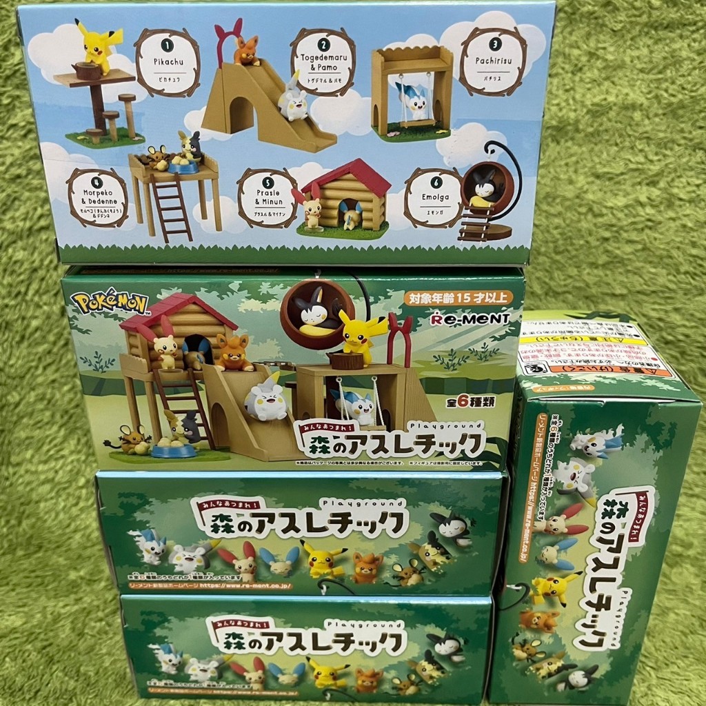 神奇寶貝 寶可夢 RE-MENT 盒玩 大家集合！ 森林遊樂場 莫魯貝可 咚咚鼠 帕奇利茲 托戈德瑪爾 布撥 電飛鼠