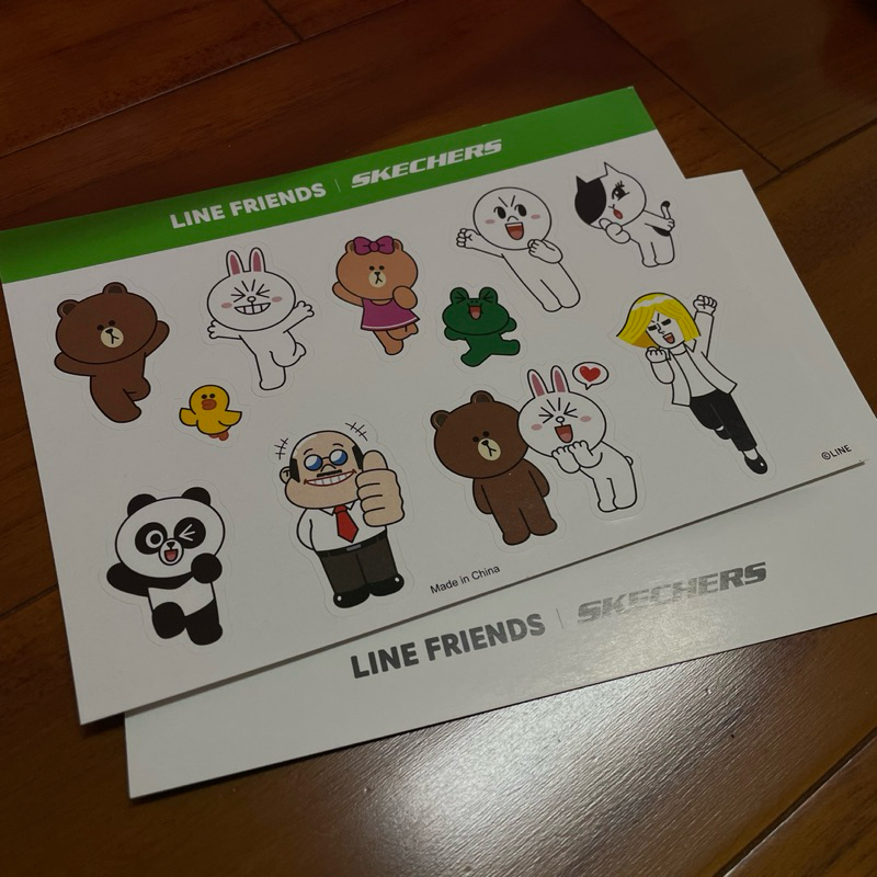 line friends*skechers貼紙