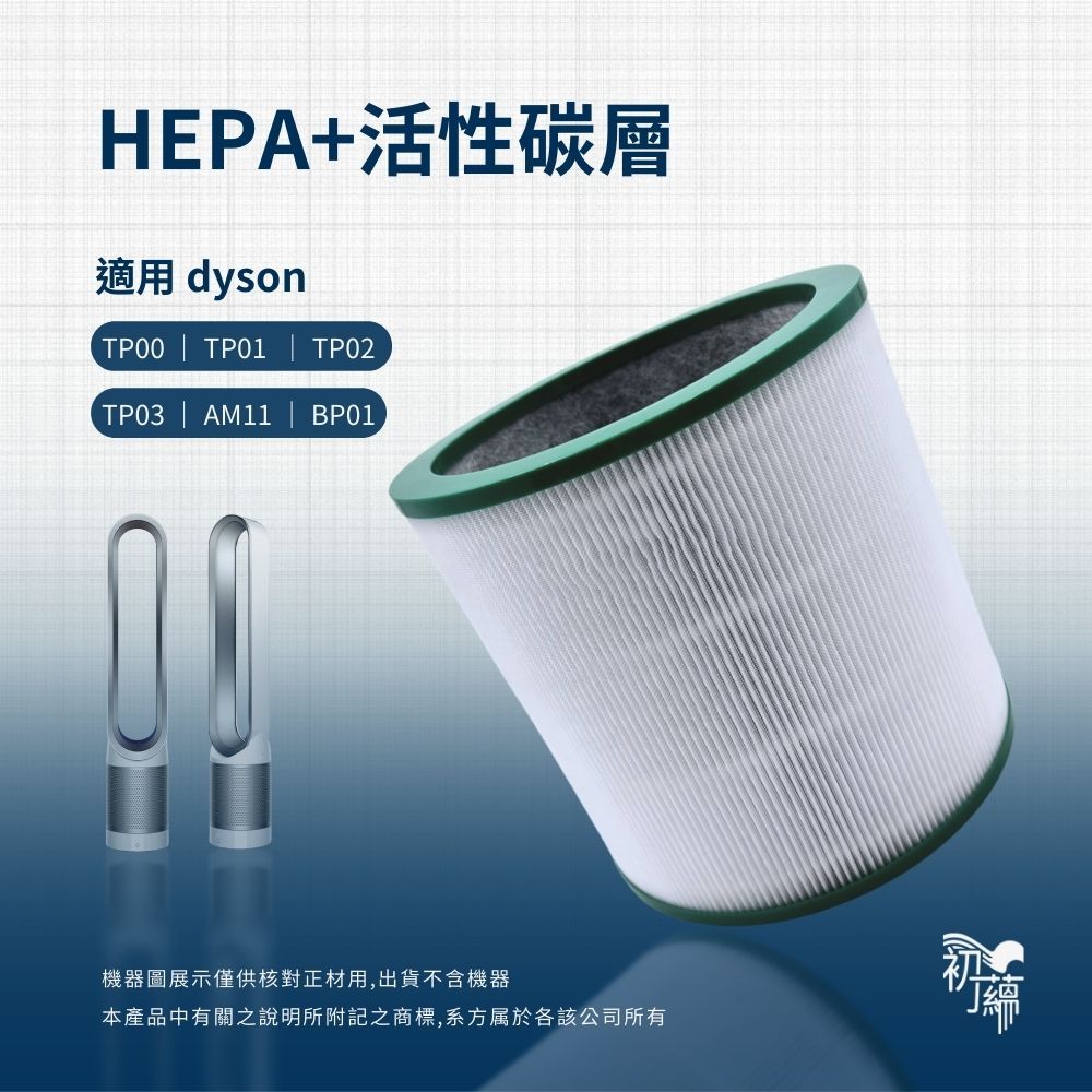 適用Dyson TP00 TP01 BP01 TP02  二合一涼風扇空氣清淨機 副廠HEPA+活性碳層濾網