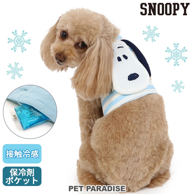 【PET PARADISE】涼感短版造型領巾/附保冷劑 (3S/SS/SM)｜SNOOPY 2023新款 COOLMAX
