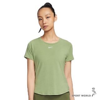 Nike 短袖上衣 女裝 防曬 UPF40+ 排汗 綠【運動世界】DD0619-386