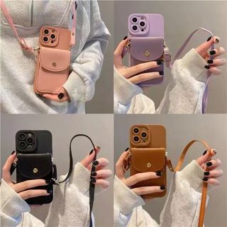 現貨 ins小香風卡包手機殻斜背錢包適用三星Samsung A21S A22 A23 A24 A30S A31 A32