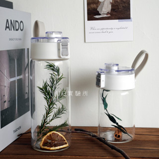 [耐熱玻璃] 玻璃水壺 咖啡隨行杯 500ml UDlab 附茶濾 玻璃隨行杯 玻璃水瓶 隨身杯 日系彈蓋隨行杯