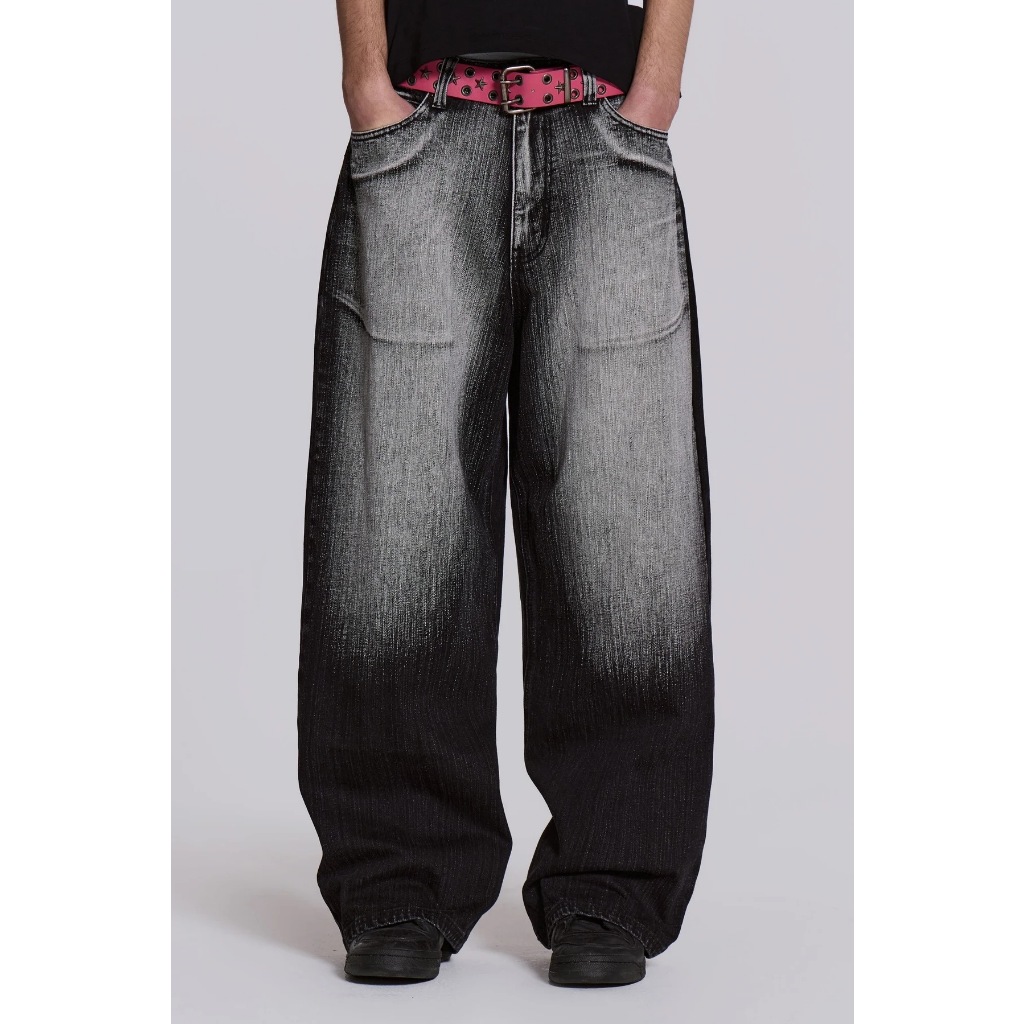 “Jaded London” -Black White Wash XL Colossus Jeans 黑白水洗XL牛仔褲