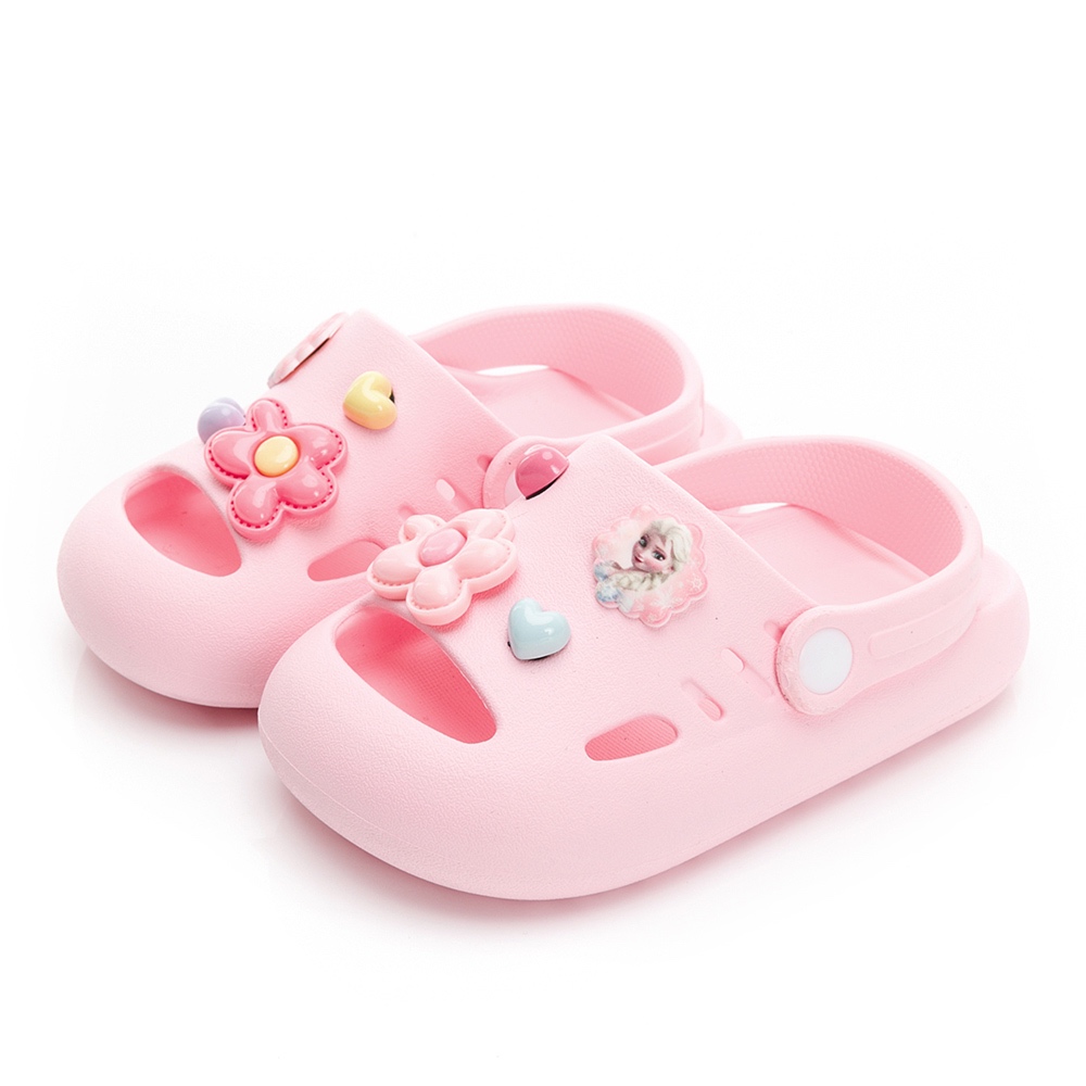 Disney 迪士尼 冰雪奇緣 童鞋 女童 兒童涼拖鞋 童護趾涼鞋 粉紅 台灣製造 MIT FOKT41583