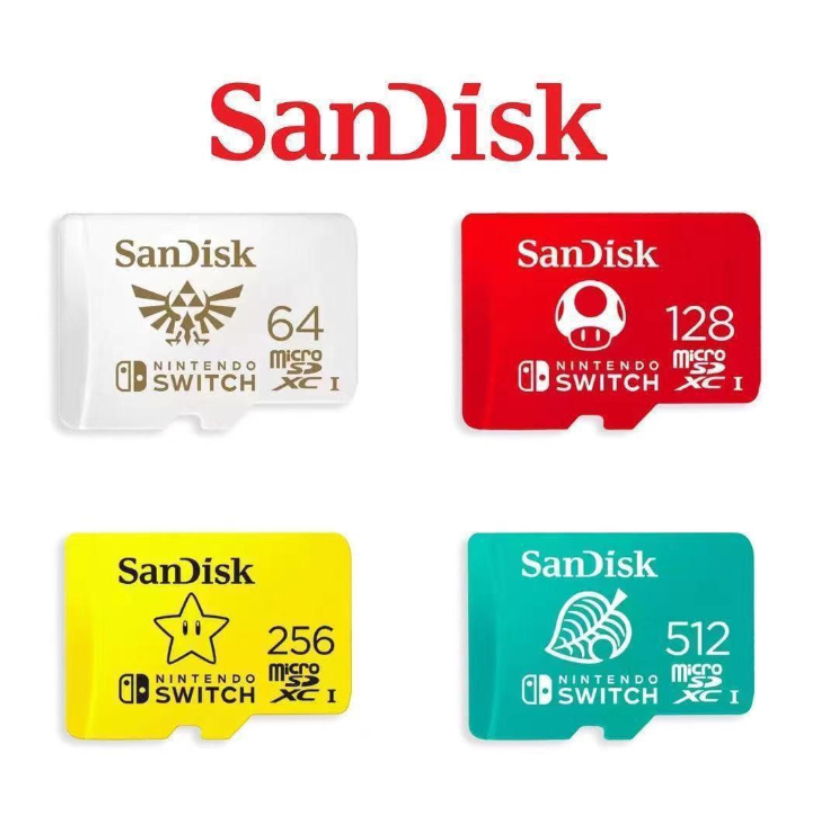 正品 閃迪TF內存卡 128G switch遊戲256g 512g 適用 micro sd任天堂聯名高速卡