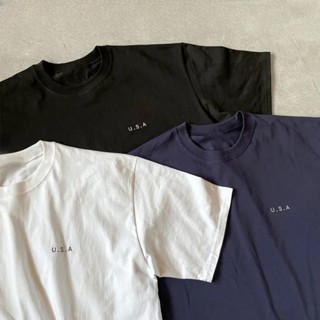【#ICE】B48 USA 刺繡 小LOGO 經典 基本款 素T 落肩 寬鬆 Y2K 復古 短T 短袖 上衣 電繡
