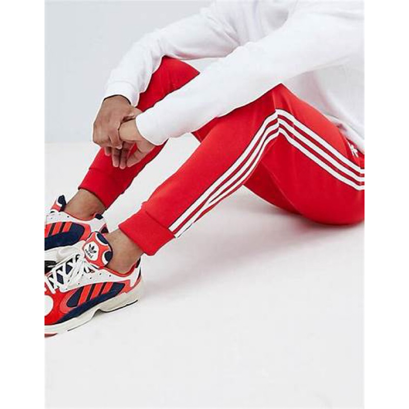 全新 Adidas Originals 紅色 三條線 運動褲 縮口褲 XS DH5837