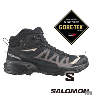 【SALOMON 法國】女中筒登山鞋GT X ULTRA 360『黑/紫/粉咖』474486 戶外 露營 登山 健行 休