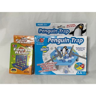 屏風式 四子棋 Four in a Line +Penguin Trap 搶救企鵝 合售 二手 ET SHOP