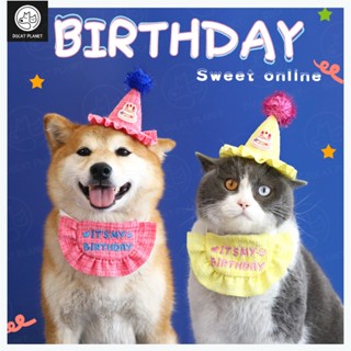 【現貨秒出】寵物領巾 INS寵物生日圍兜 寵物貓咪圍兜 貓狗服飾 狗狗圍兜 慶生 口水巾 小香風刺繡寵物生日禮物寵物衣服
