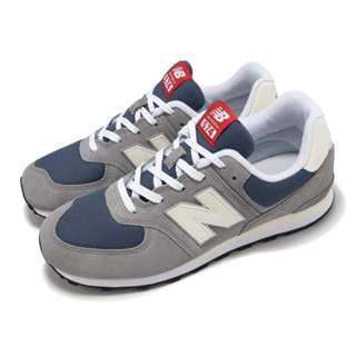 New Balance 574 大童款 寬楦 灰藍 麂皮 拼接 大童鞋 GC574GWHW Sneakers542