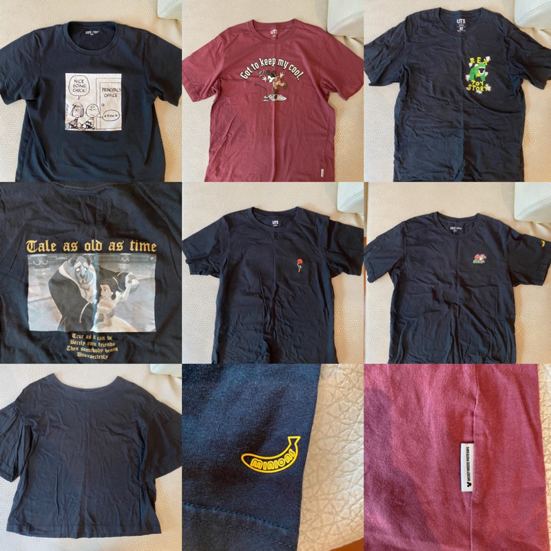 （贈送單親/中低收）二手 優衣庫Uniqlo 純棉 UT 聯名 限量 T-shirt 玩具總動員 迪士尼 米奇 小小兵