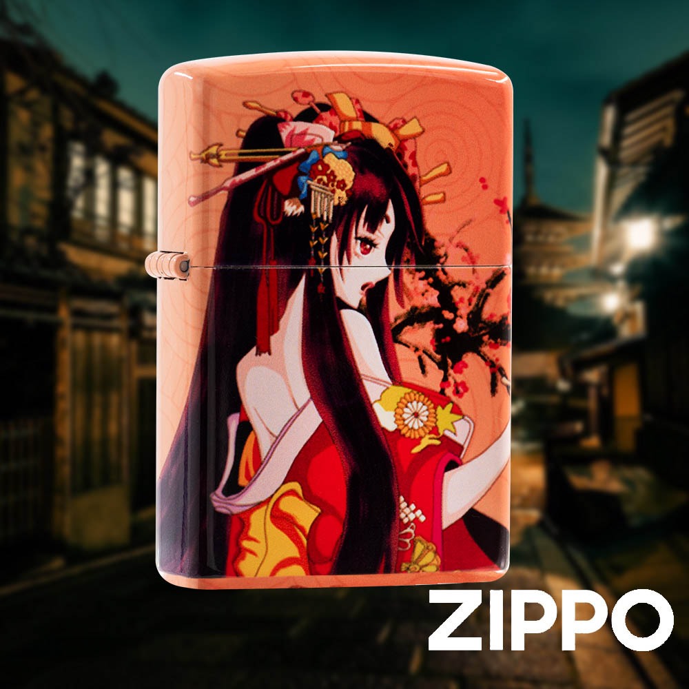 ZIPPO 動漫設計-艷麗藝妓防風打火機 特別設計 現貨 限量 禮物 送禮 客製化 終身保固