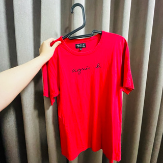 二手代購購入agnes b.紅色T恤 男款T2