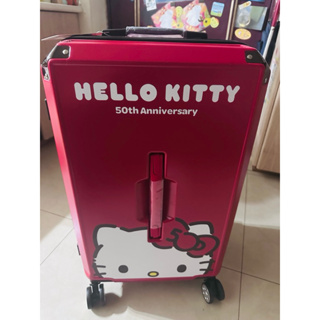 價格含運！自取優惠1700！Hello Kitty 50週年24吋紀念行李箱 靜音 萬向輪 凱蒂貓 運送郵局請詢問