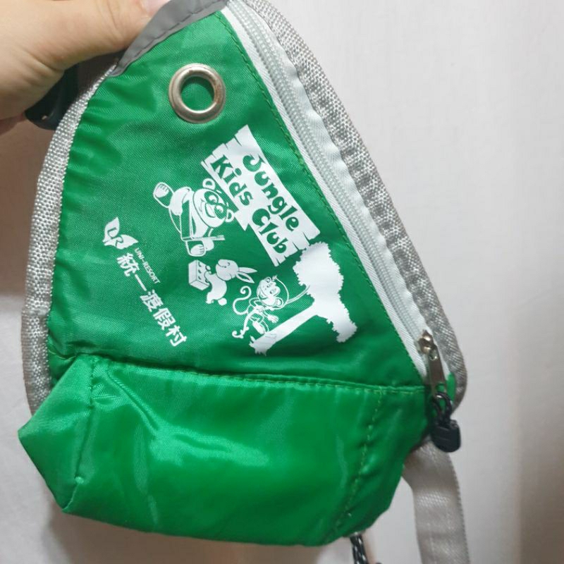 姜小舖超低價統一渡假村綠色尼龍輕巧腰包 小包包 包包 運動腰包 方便攜帶