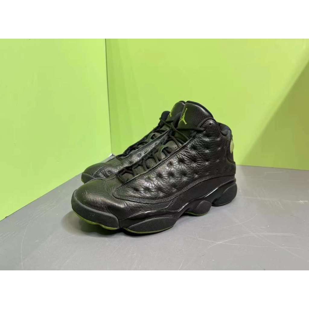 《二手寄賣》Air Jordan 13 黑綠 US9 無盒