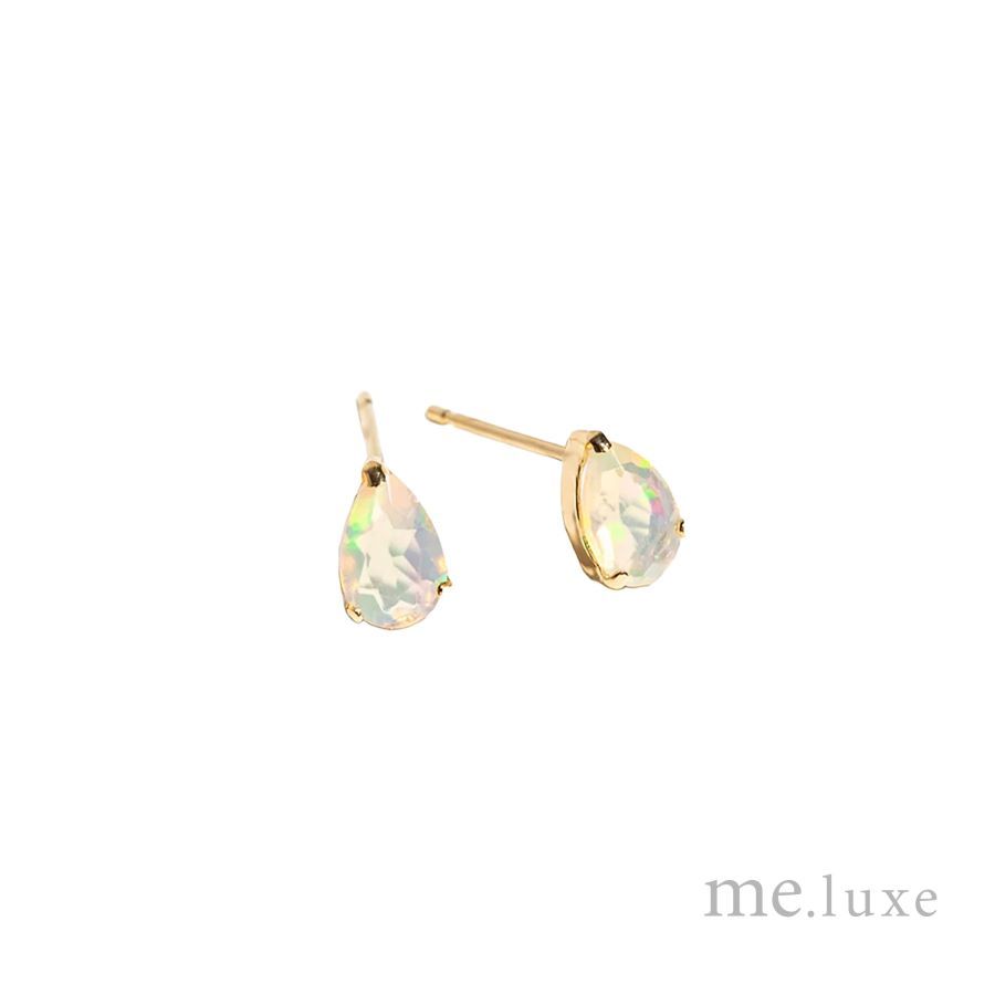 【me.luxe】K10蛋白石水滴耳環