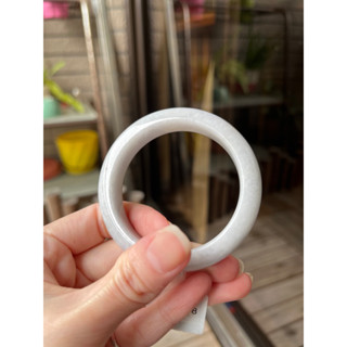 【一方翡翠】#507508 糯種牛奶底翡翠平安鐲(50以下圈口可戴) 翡翠A貨附證書