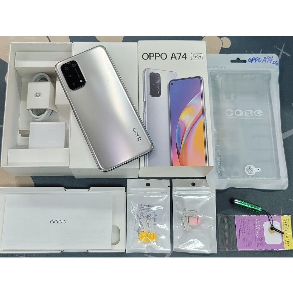 *典藏奇機*展示機出清-OPPO A74 5G手機 128G 6.5吋螢幕 5千電量 四鏡頭相機 18W快充 太空銀