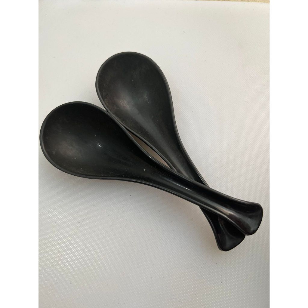 美耐皿勺子 湯匙 火鍋飯店專用 黑色勺 日式湯勺 防摔勺 湯匙