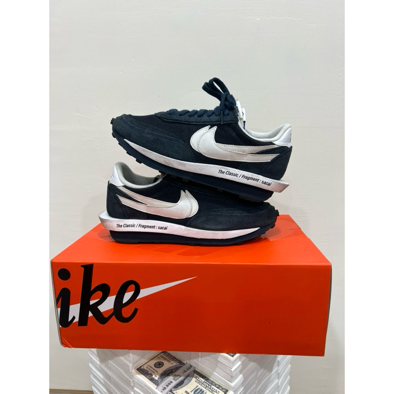 [二手]Sacai x Fragment x Nike Ldwaffle 藍 US10 全配