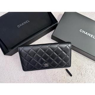 ［全新］Chanel 香奈兒 經典長夾 黑金羊皮