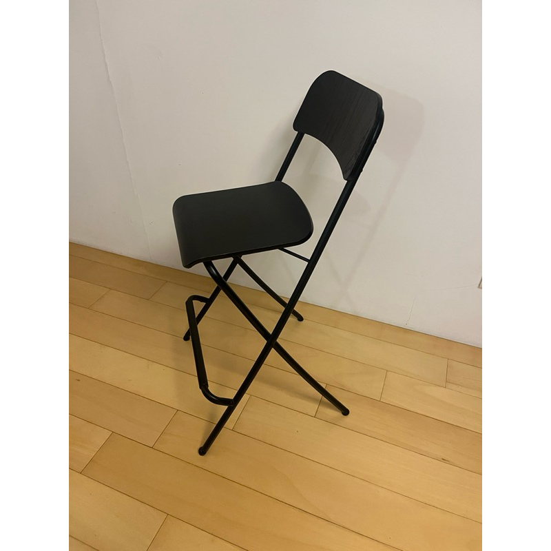 IKEA 折疊吧台椅 FRANKLIN 黑色 高腳椅