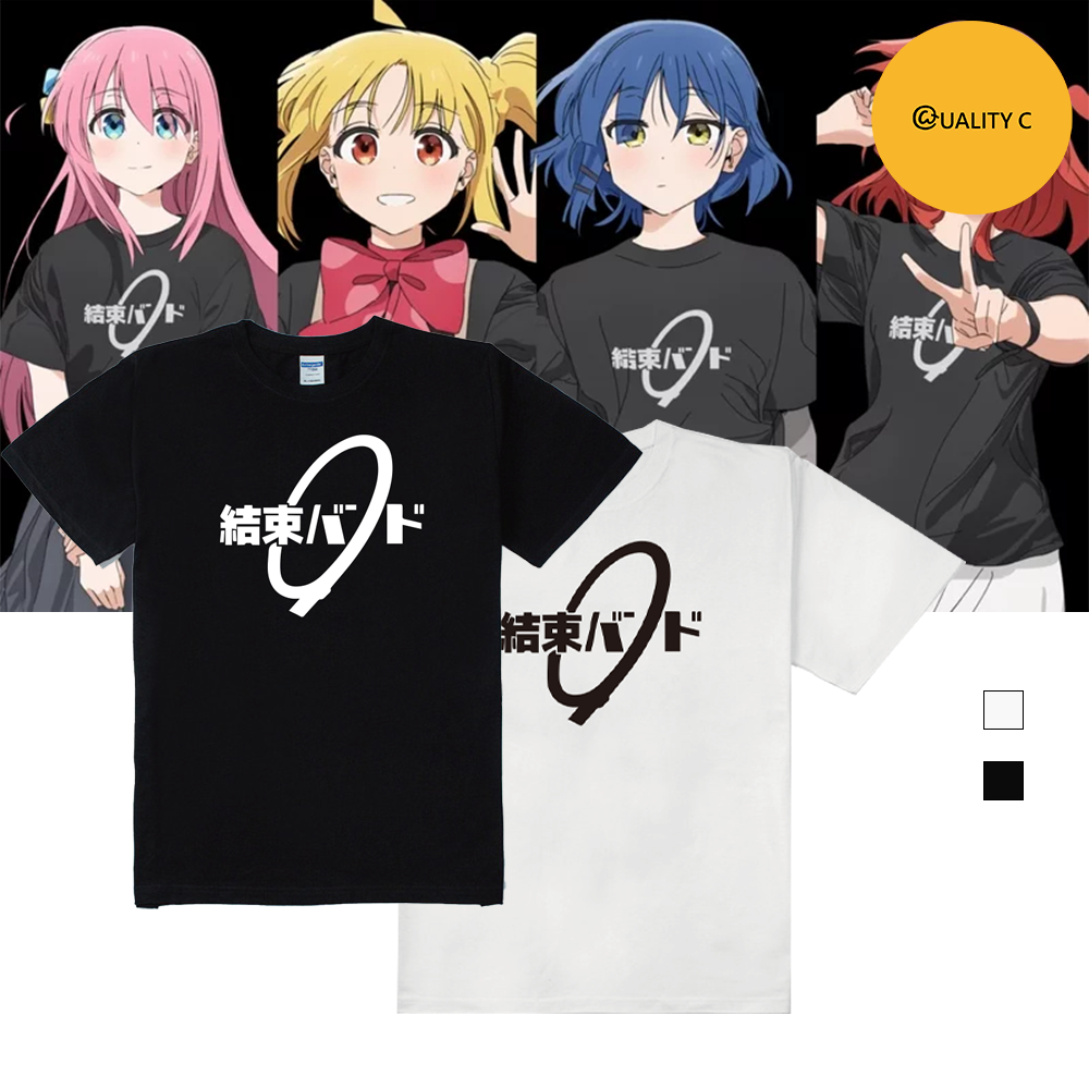 【Q.C_SHOP】台灣製造 孤獨搖滾 動漫 結束樂隊同款T恤 短袖上衣 厚磅 落肩 情侶T恤 二次元 cos