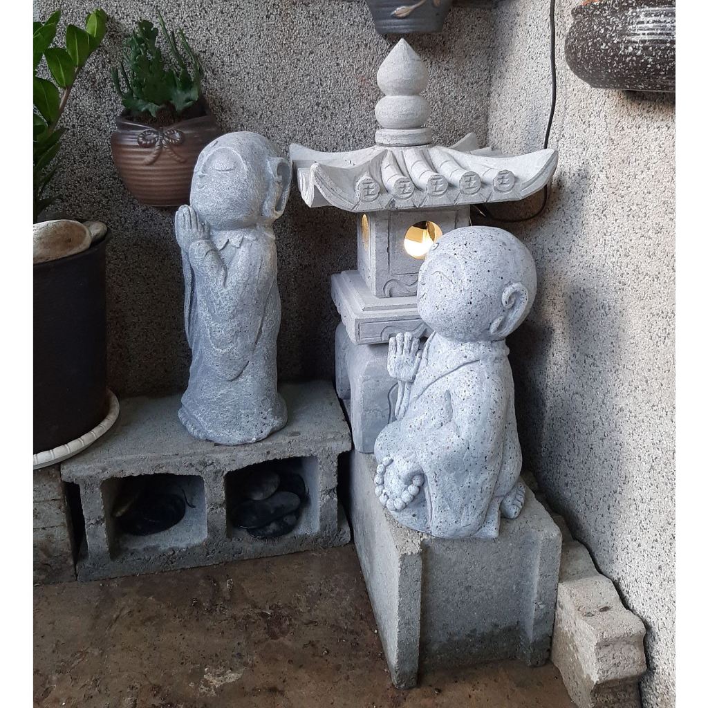 石燈籠  石燈  日式石燈 (總重約27公斤)  中式石燈  庭院石燈  裝飾擺件  襌意擺件  燈幢