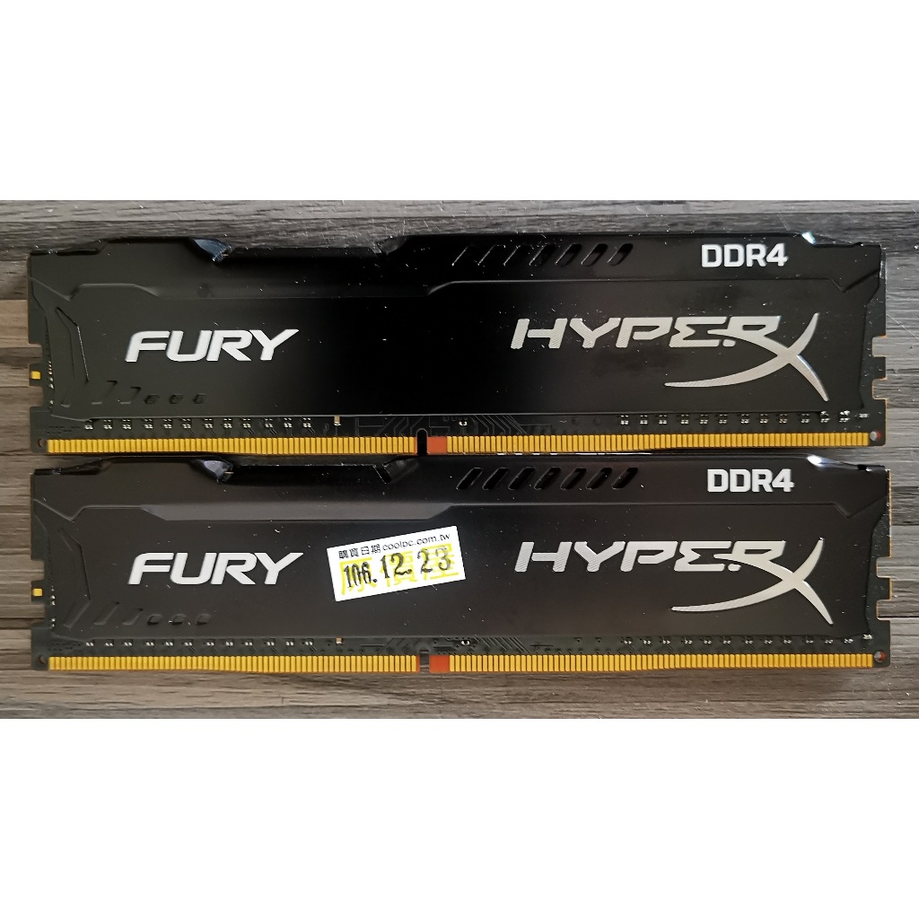 金士頓HyperX FURY DDR4 2400 16G(8G*2) RAM 桌上型記憶體(16GB/8GB)