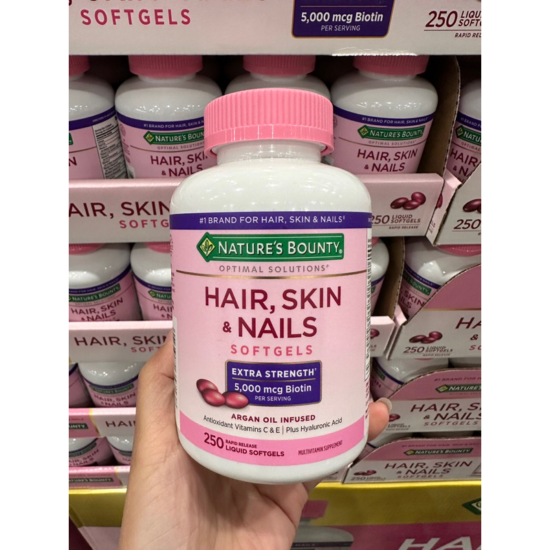 美國好市多代購 Nature's Bounty Hair Nail Skin 250顆 自然之寶 膠原蛋白膠囊