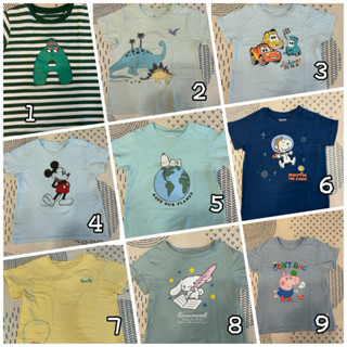 二手男童夏季Lativ &Uniqlo短䄂上衣，衣標100cm（剩2、7）