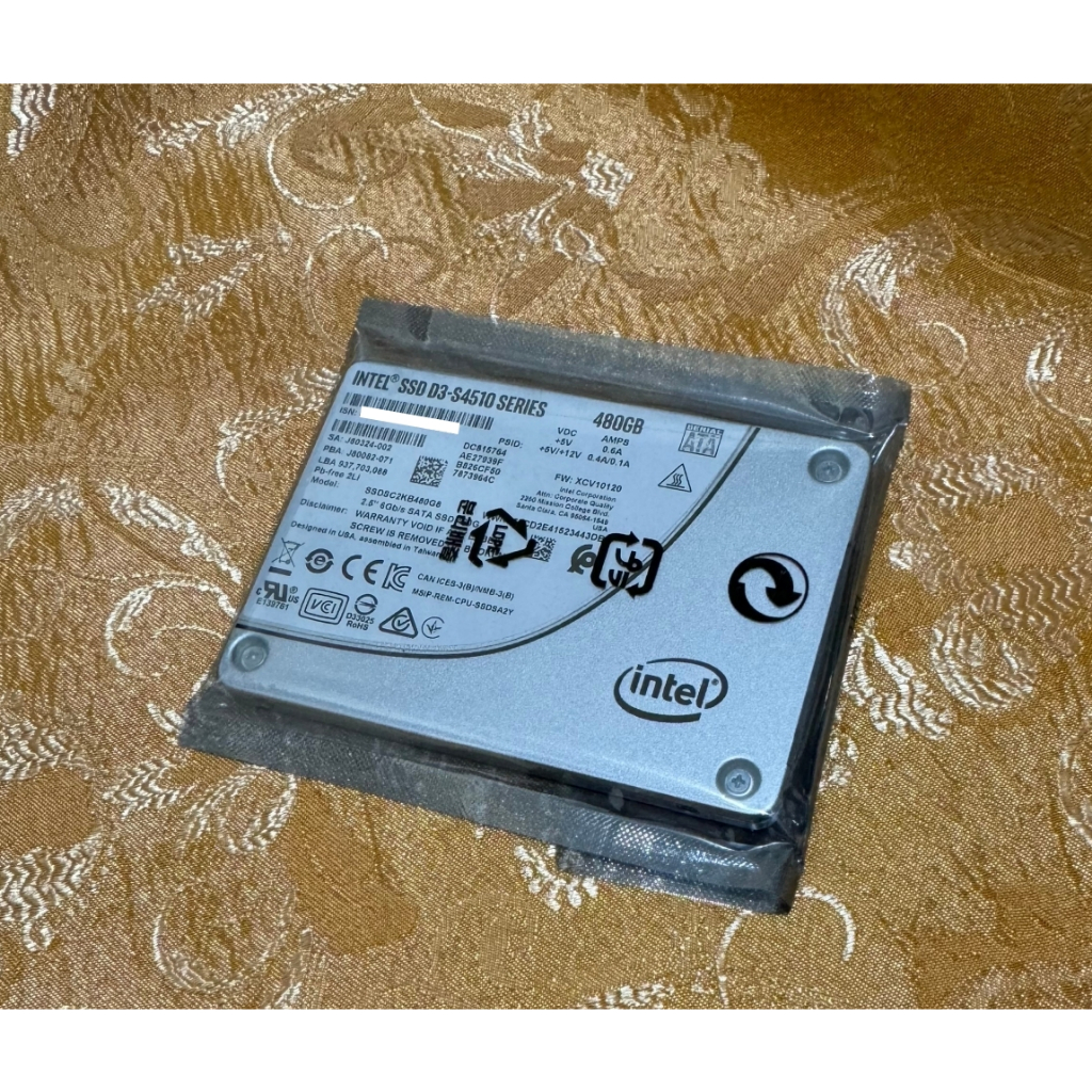 INTEL DC S4510 480G 2.5吋 SATA 企業級 SSD固態硬碟