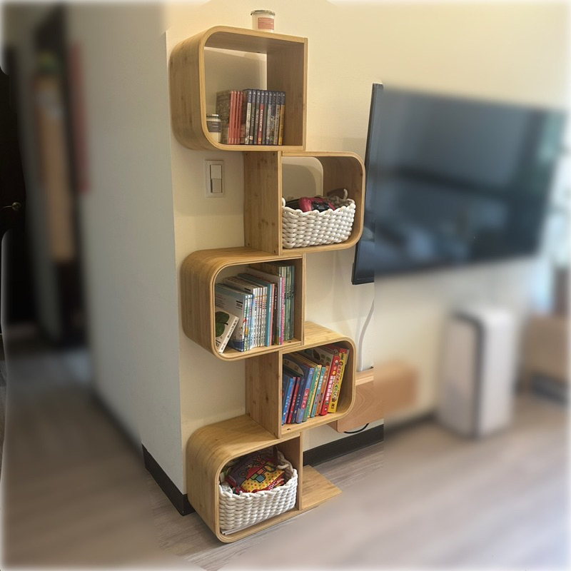 書架 置物架 置物櫃 層架 造型 s 型 實木 非 IKEA極新 二手面交