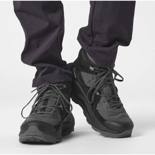 【Salomon】男款 ELIXIR GTX 中筒登山鞋 黑/磁灰/靜灰