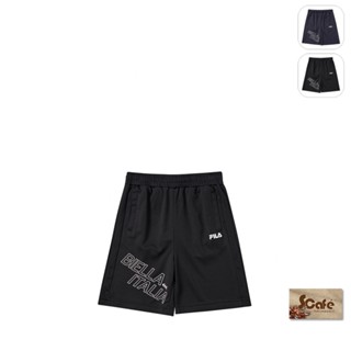 【FILA】KIDS 孩童款 吸濕排汗 運動針織四分褲-黑色 1SHX-4316-BK