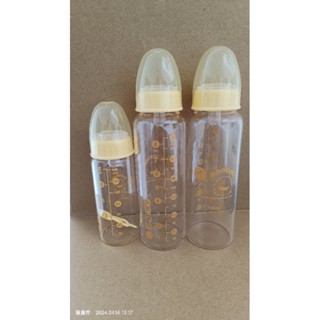 黃色小鴨 玻璃奶瓶 140ml 240ml 全新的 含奶嘴 沒有盒子