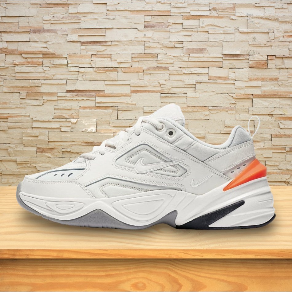 Nike M2K Tekno 白灰橘 復古 老爹鞋 增高 厚底 休閒 百搭 皮革 美腿 潮流 女鞋 AO3108-001