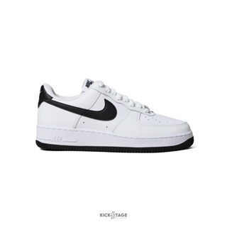 NIKE AIR FORCE 1 LOW WHITE BLACK 白黑 皮革 低筒 休閒鞋 男鞋【FQ4296-101】