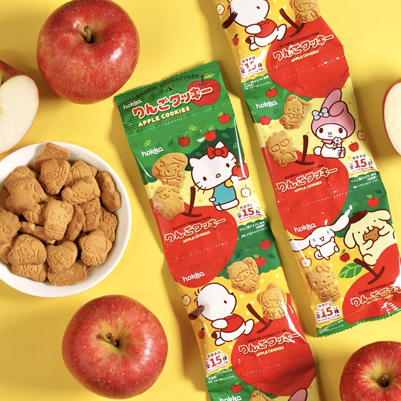北陸 4連 三麗歐 造型餅 kitty 蘋果餅乾 季節限定 日本零食 進口零食 百菓屋 拜拜零食 團購 天母