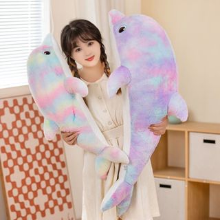 海豚毛絨玩具 布娃娃 可愛 睡覺抱枕 公仔 超大號床上玩偶 女孩生日禮物 交換禮物