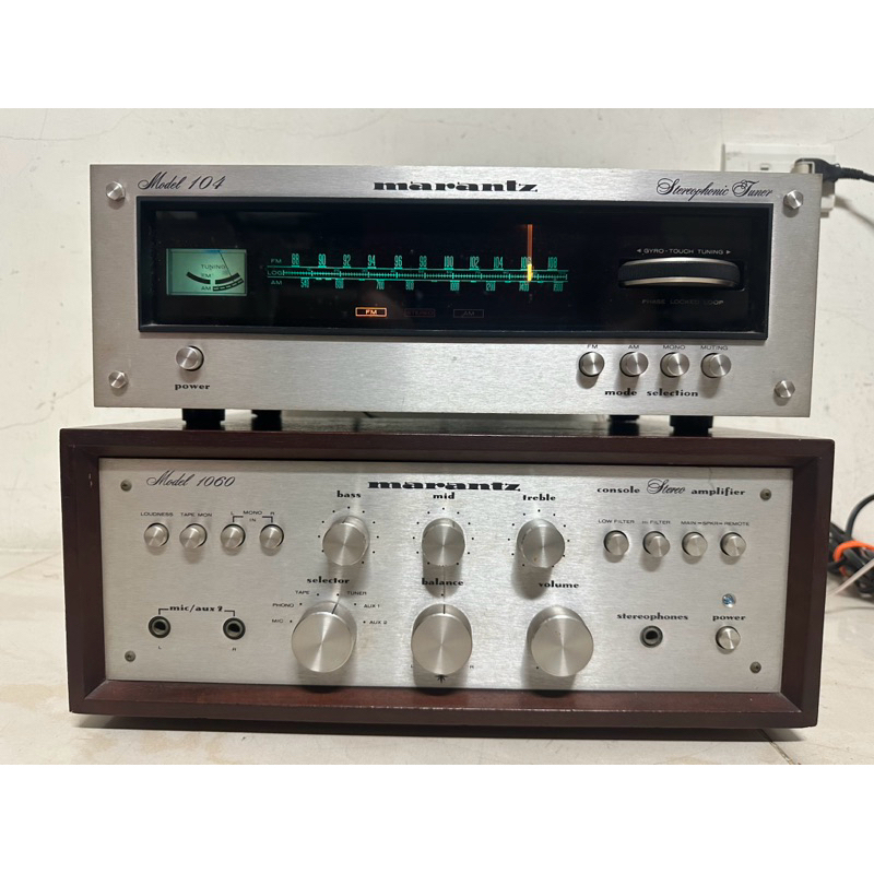 經典MARANTZ 104 FM/ AM TUNER 古典收音機 指針式 可接黑膠+1060 後級擴大機/日本製造 品項