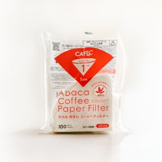 CAFEC 三洋 1-2人份 棉麻纖維V型濾紙(白)100枚│適用於V60濾杯 【JC咖啡嚴選】